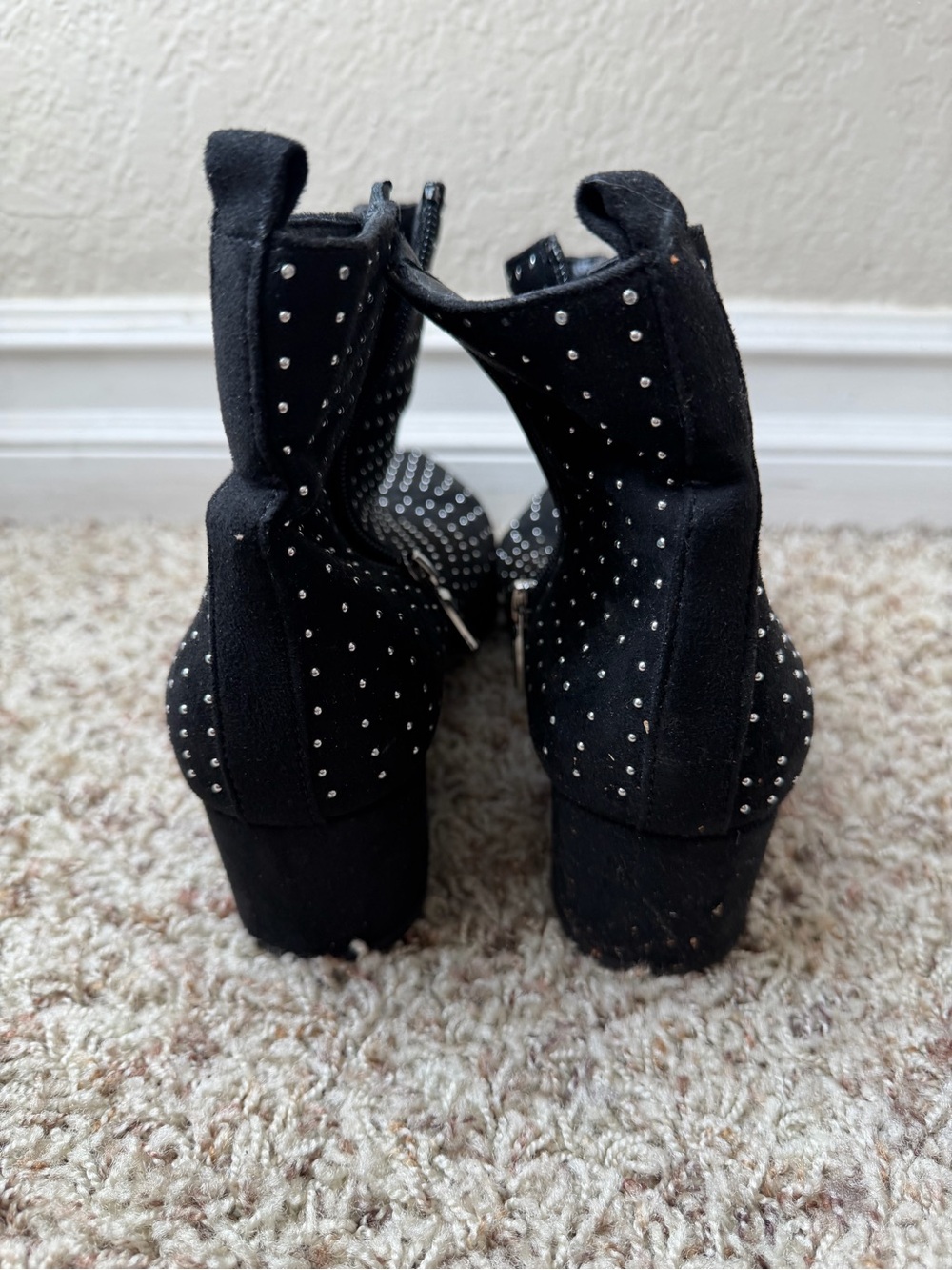 Target Black Studded Pointed Ankle Booties - Picture 3 of 7